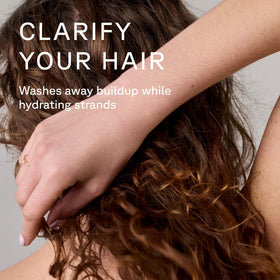 Acure shampoo lather texture demonstrating gentle deep-clean