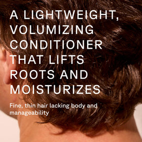 Acure conditioner texture close-up illustrating lightweight hydration benefit