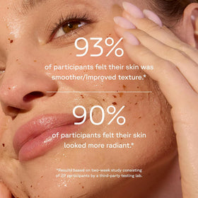 Acure mask creamy clay texture close-up for easy spreadability