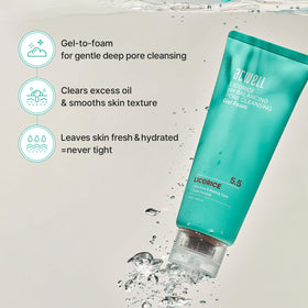 ACWELL gel texture on fingertip showing lightweight spreadable formula