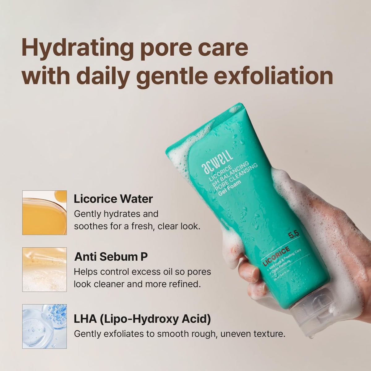 ACWELL licorice ingredient close-up conveying soothing brightening benefit