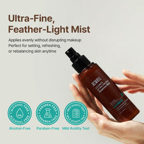ACWELL mist beside bag demonstrating on-the-go soothing hydration