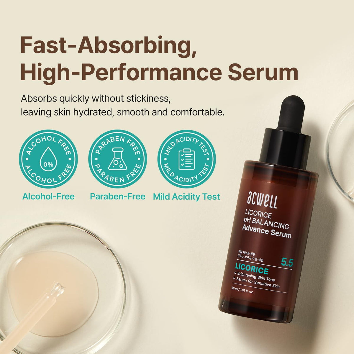 ACWELL lifestyle bathroom routine capturing daily use and layering benefits