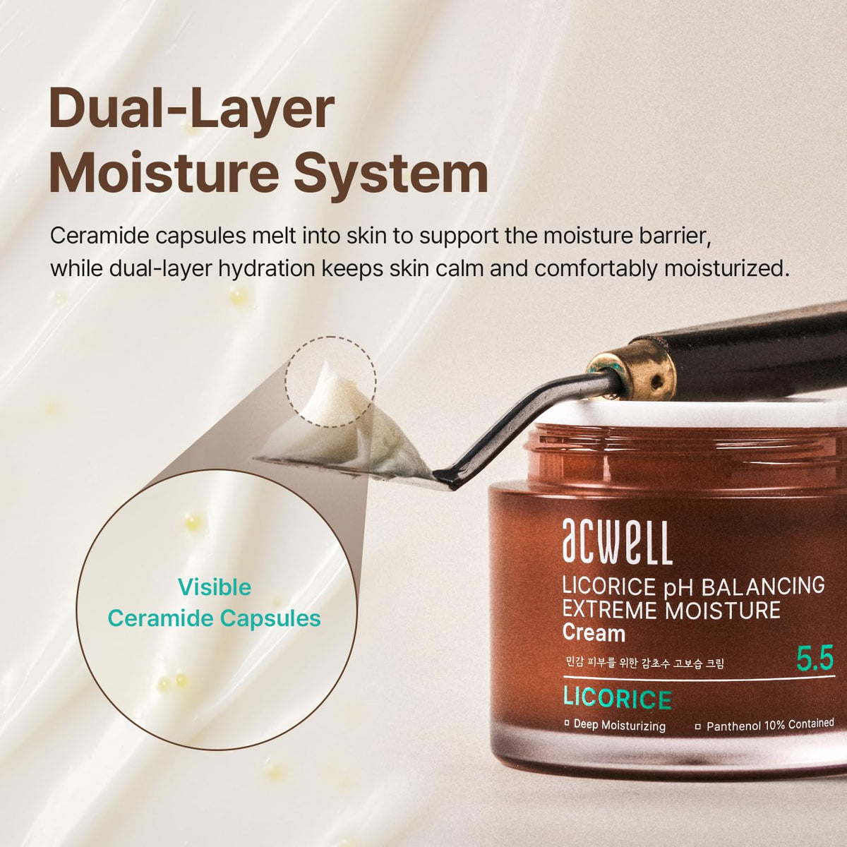 ACWELL product positioned on vanity to show daily routine compatibility
