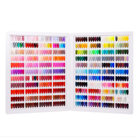 Acycoin2A open display filled with diverse nail tips for easy client comparison benefit