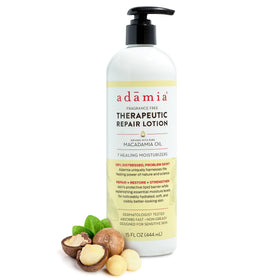 Adamia front pump bottle showing product and size for visible hydration