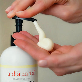 Adamia label ingredient panel close-up emphasizing key nourishing components