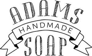 Adams Handmade Soap in bathroom setting showing one-gallon refill keeping dispensers stocked