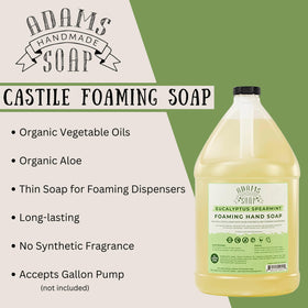 Adams Handmade Soap in bathroom setting showing refill use and eco-friendly benefit