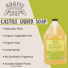 Adams Handmade Soap texture close-up showing thick castile consistency