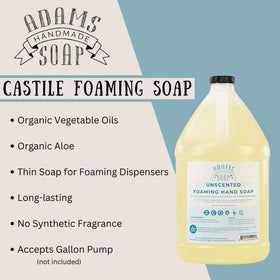 Adams Handmade Soap pouring refill into dispenser for easy eco-friendly reuse