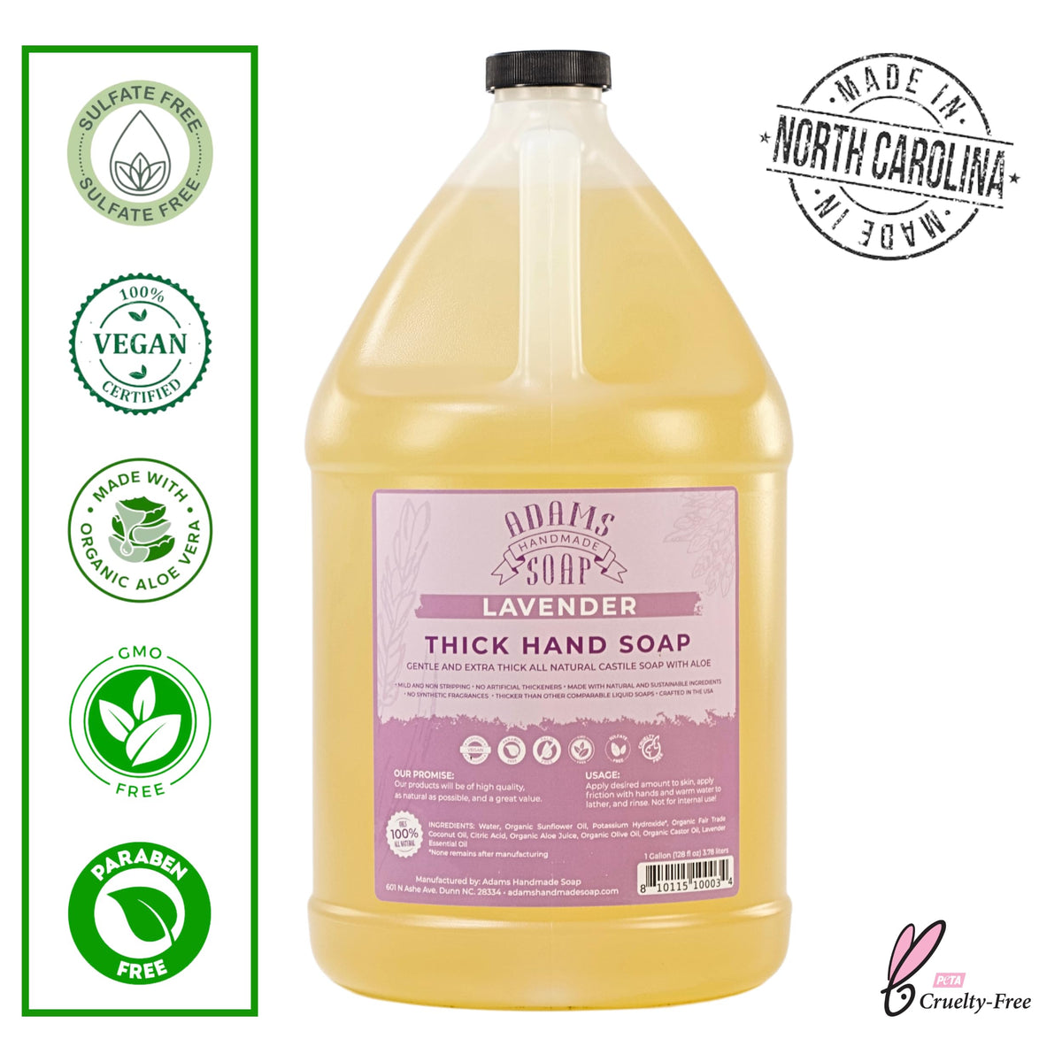 Adams Handmade Soap lavender soap thick texture close-up for concentrated use