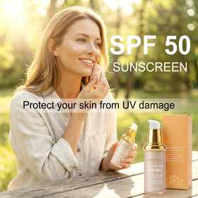 Addong SPF 50 label closeup highlighting sun protection