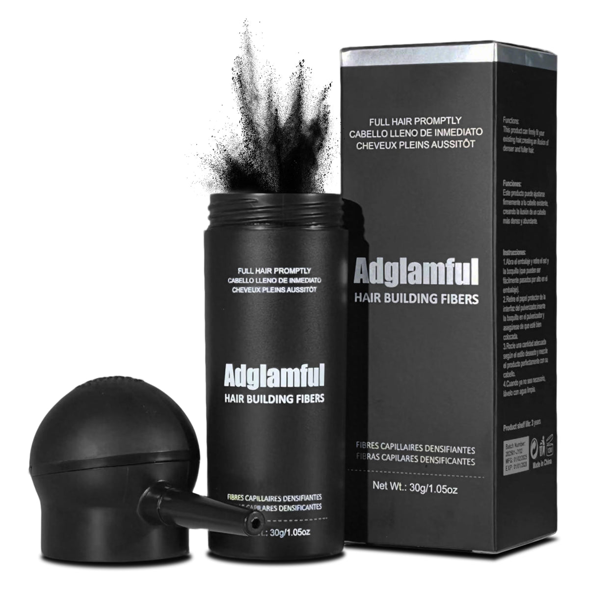 Adglamful front packaging showing product and label for instant coverage