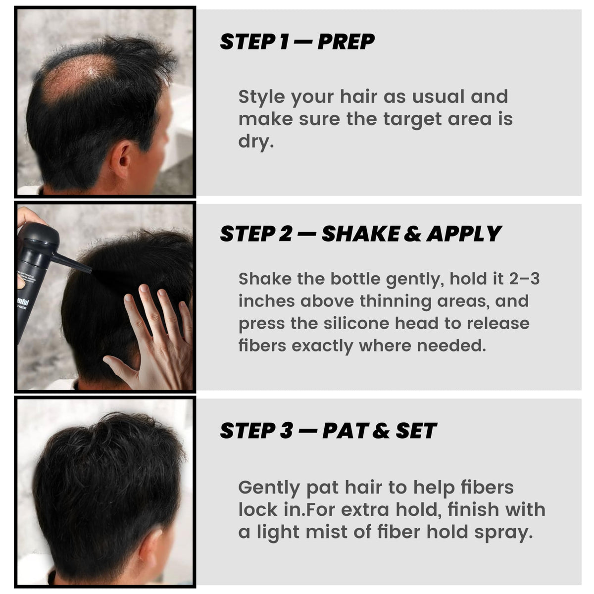 Adglamful before and after hair showing fuller look and confidence