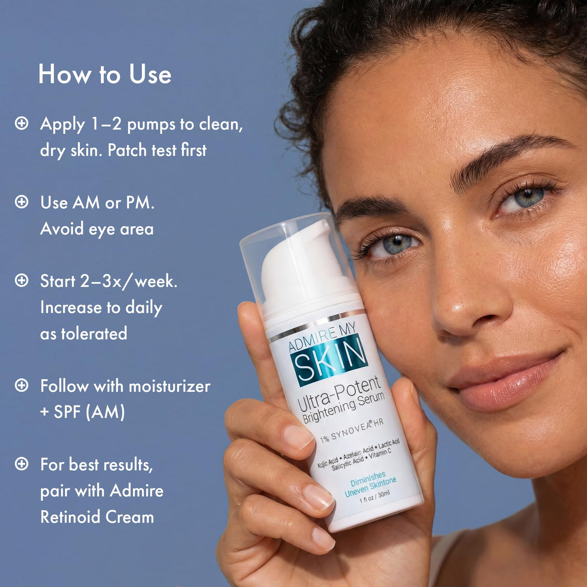 Admire My Skin bottle styled on vanity with skincare for daily routine inspiration