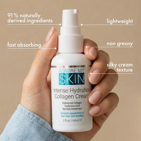 Admire My Skin cream spread on hand demonstrating smooth application