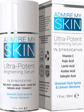 Admire My Skin front packaging showing bottle and label, clear product information