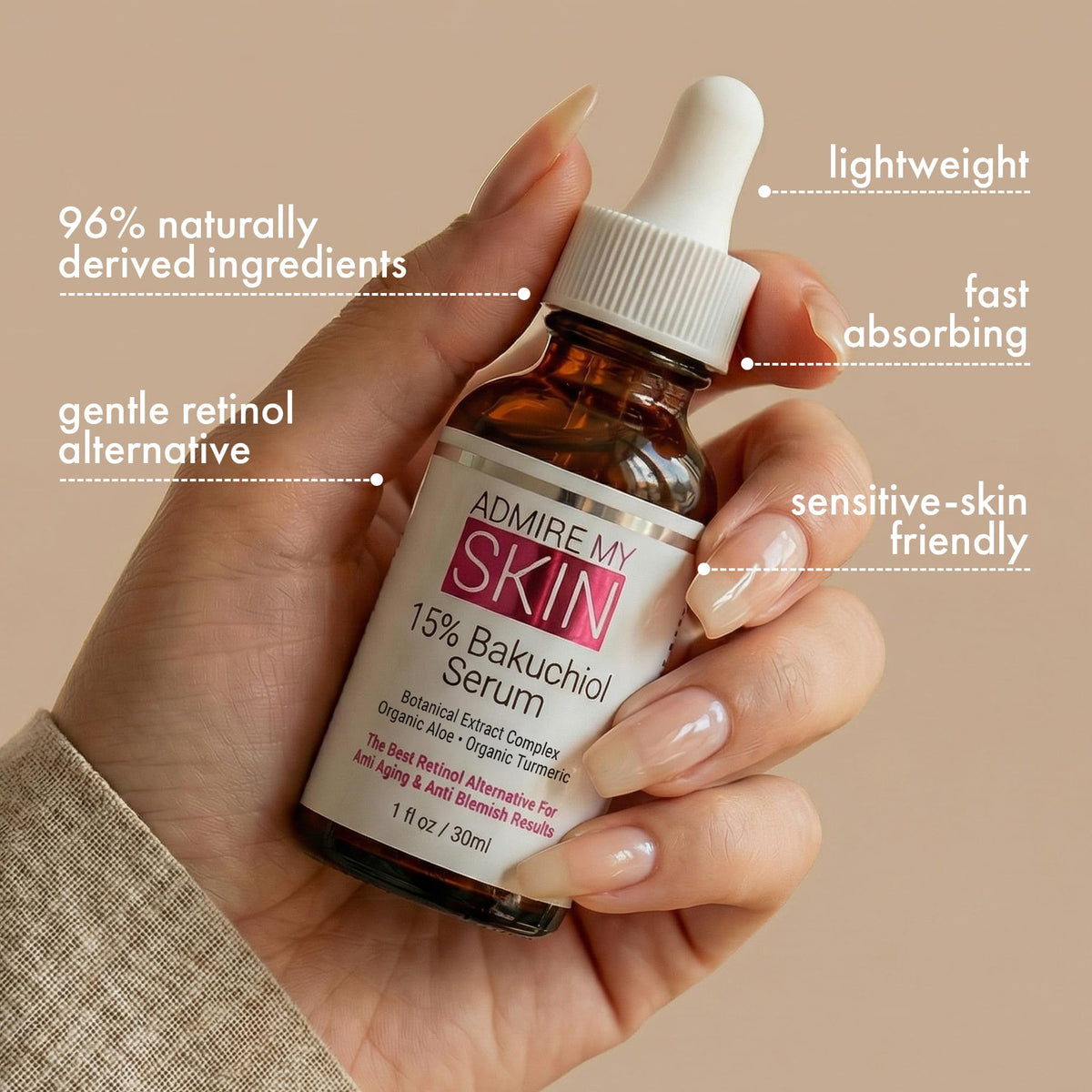 Admire My Skin turmeric root ingredient close-up, antioxidant benefit