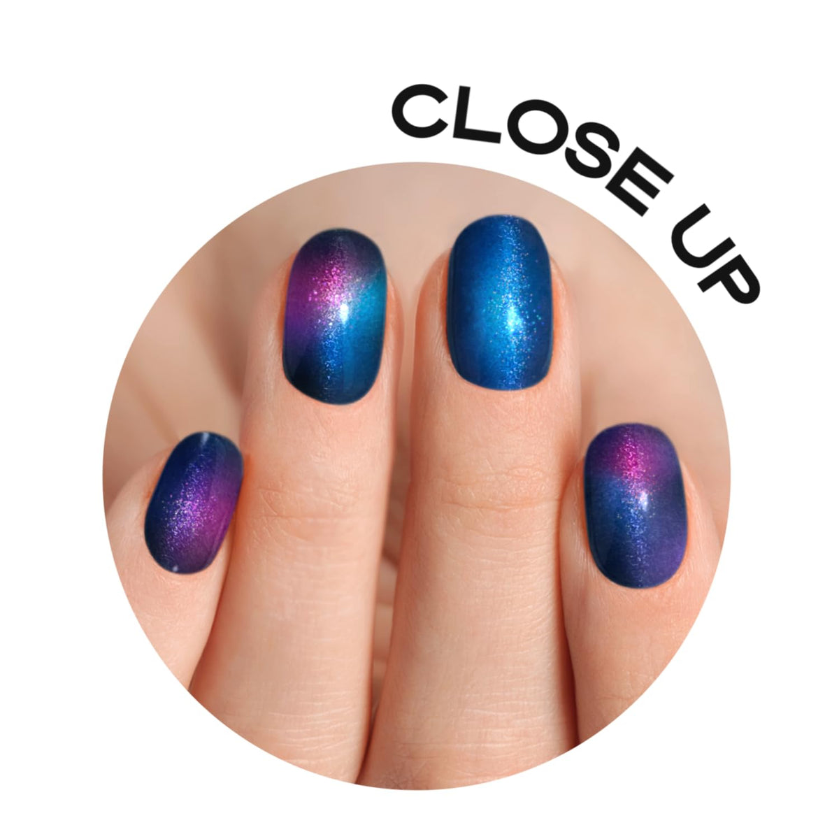 Adora Couture strips curing under UV light for lasting gloss