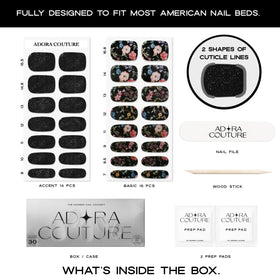Adora Couture strips on fingers next to a ruler illustrating sizing benefit