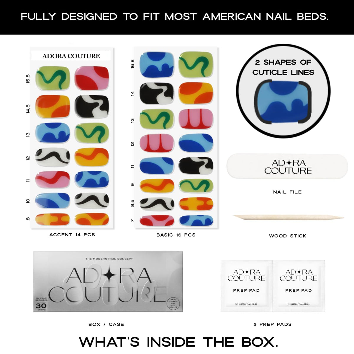 Adora Couture strips cured on nails in sunlight showing salon-quality shine and wear