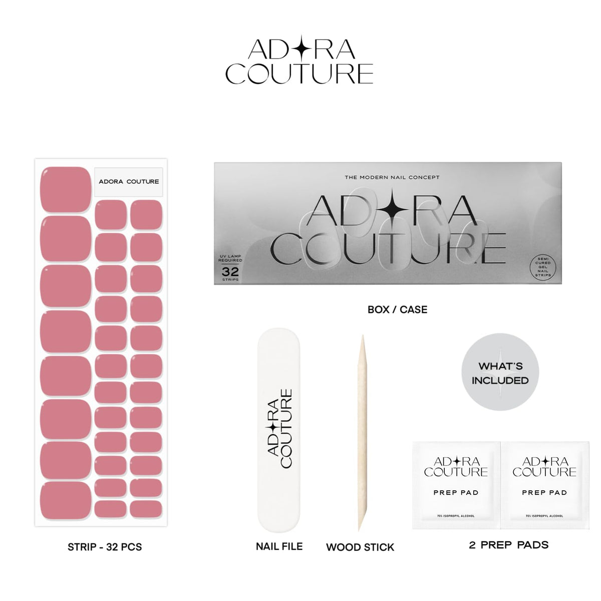 UV lamp curing Adora Couture gel nail strips on toes to create long-lasting hard gloss