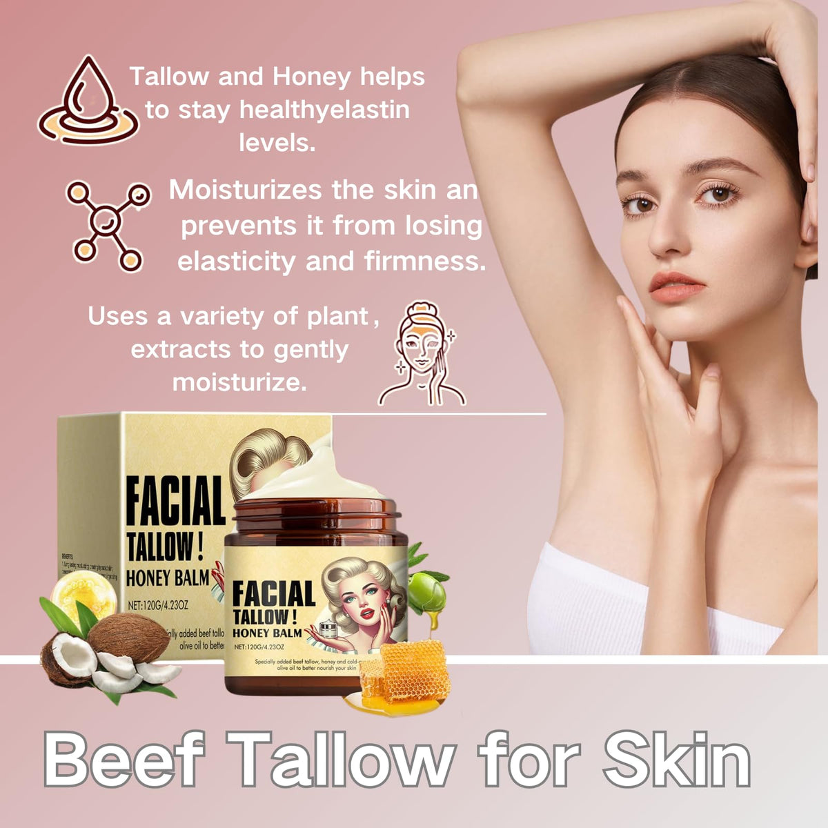 ADUTRY face moisturizer in use applied to cheek for softening hydration