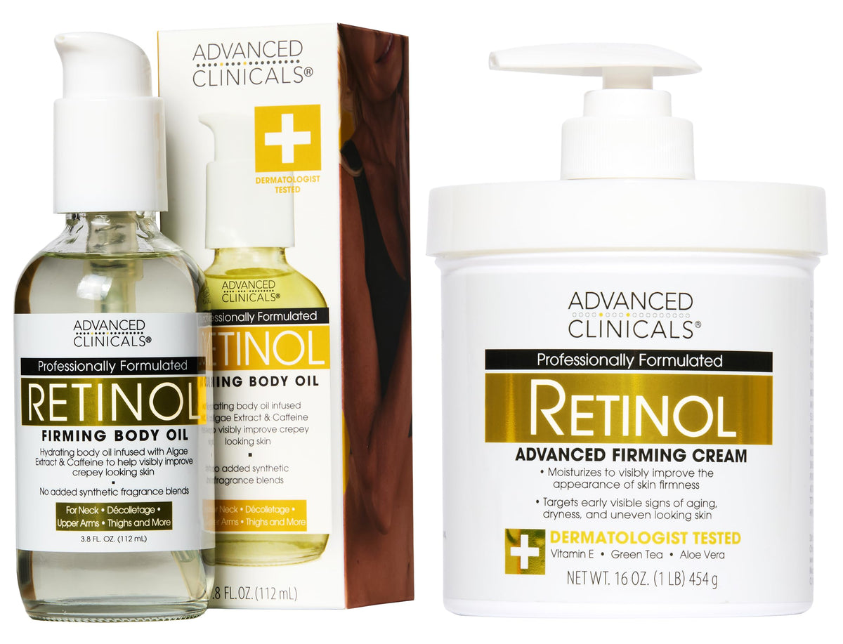 Advanced Clinicals two-piece set front packaging showing both bottles for easy identification and convenience