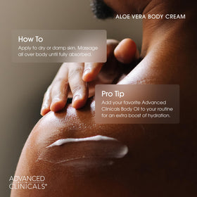 Advanced Clinicals label close-up displaying ingredients and dermatologist-tested claims