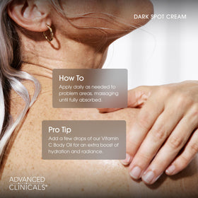 Advanced Clinicals arm comparison styling to illustrate improved tone