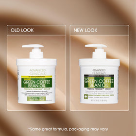 Advanced Clinicals comparison image illustrating improved textured skin appearance
