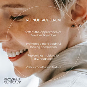 Advanced Clinicals collagen serum bottle showing hydrating formula