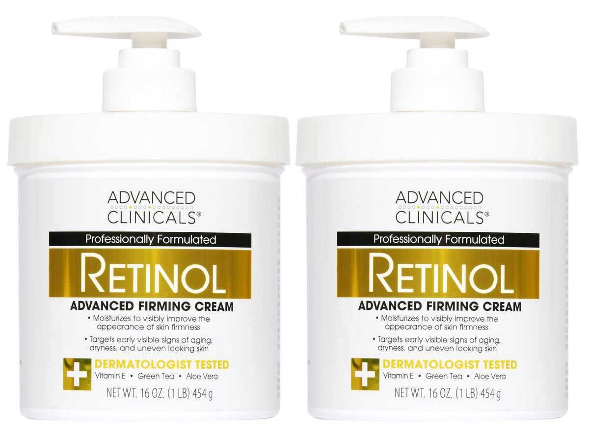 Advanced Clinicals front packaging showing retinol lotion for visible anti-aging benefits
