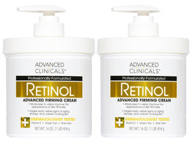 Advanced Clinicals front packaging showing retinol lotion for visible anti-aging benefits