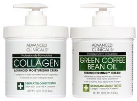 Advanced Clinicals front packaging showing jar set and clear labeling benefits