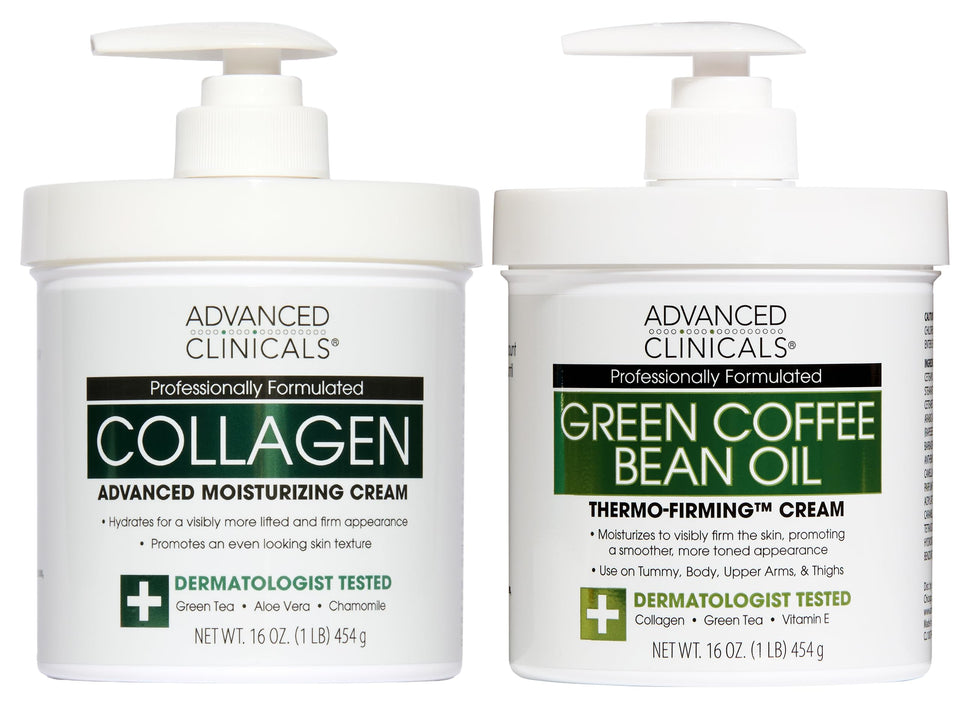 Advanced Clinicals front packaging showing jar set and clear labeling benefits