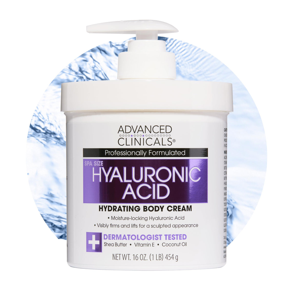 Advanced Clinicals jar front view showing label and 16-ounce size for clear product ID and benefits