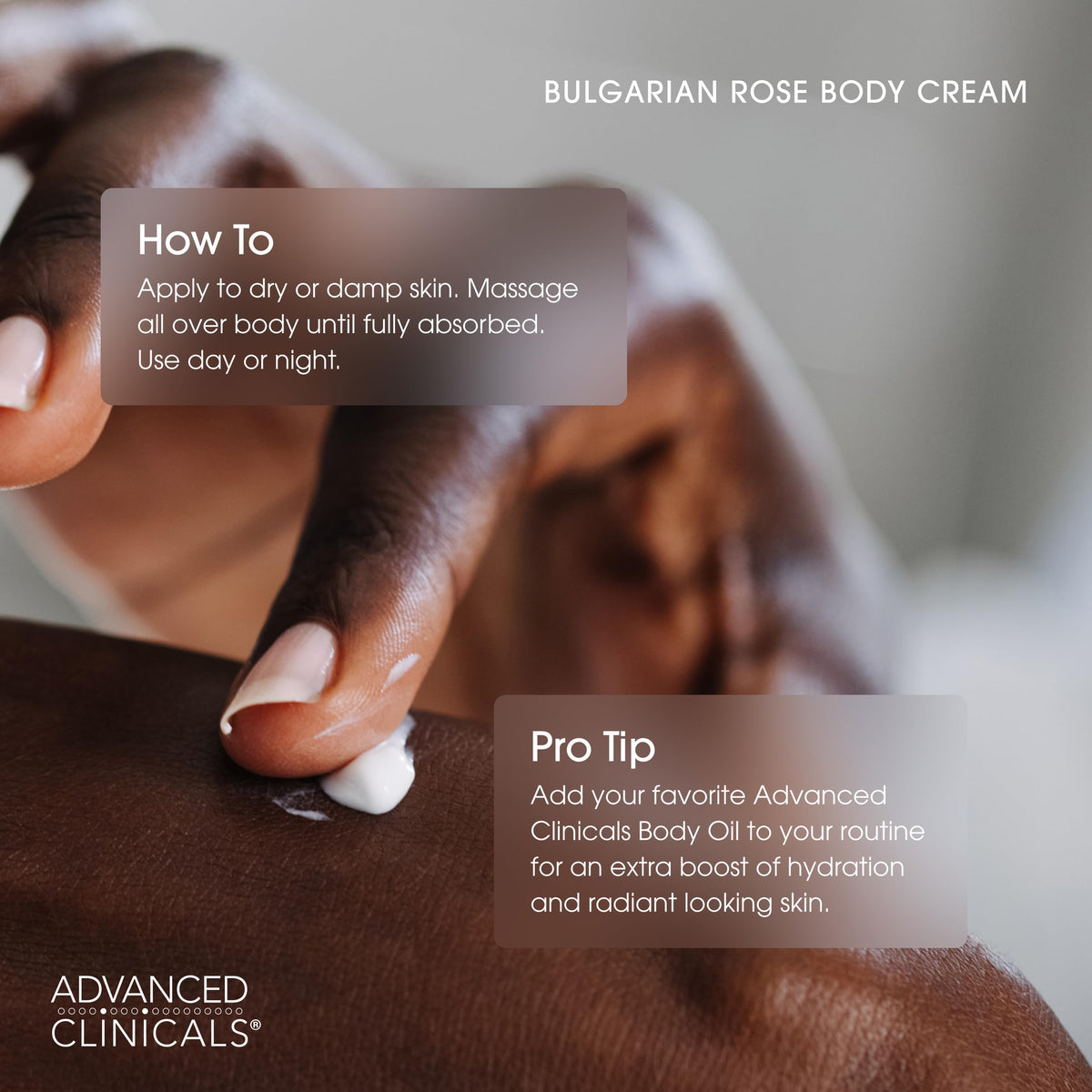 Advanced Clinicals aloe vera and cica ingredients displayed to emphasize calming benefit