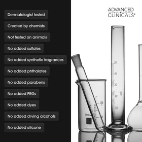 Advanced Clinicals with ginseng root visual emphasizing revitalizing ingredient support