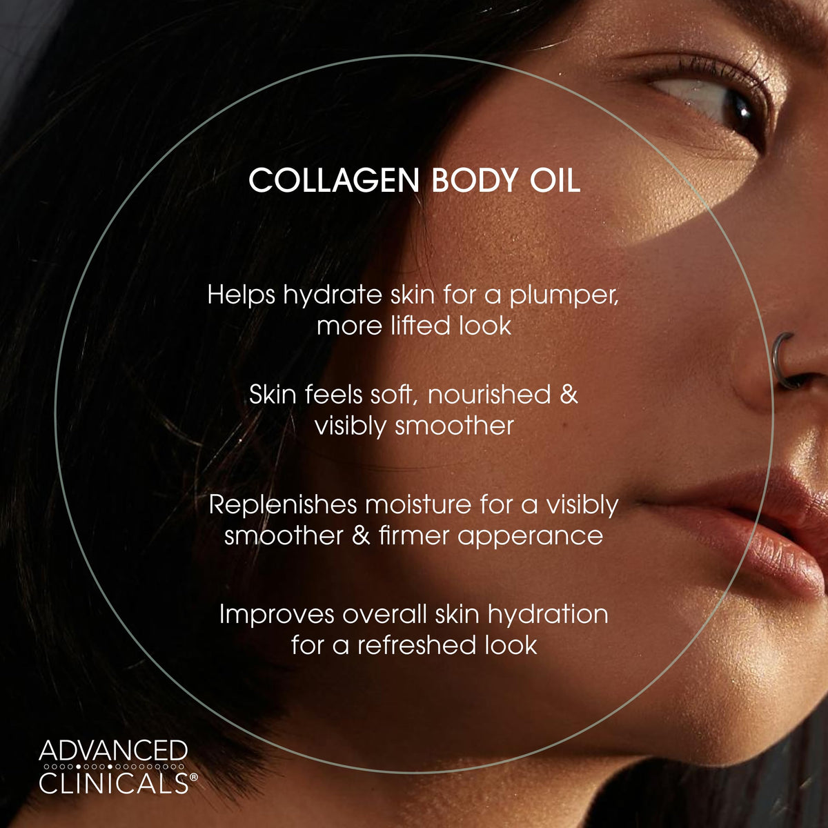 Advanced Clinicals rosehip and turmeric ingredient display illustrating natural actives for radiance benefit