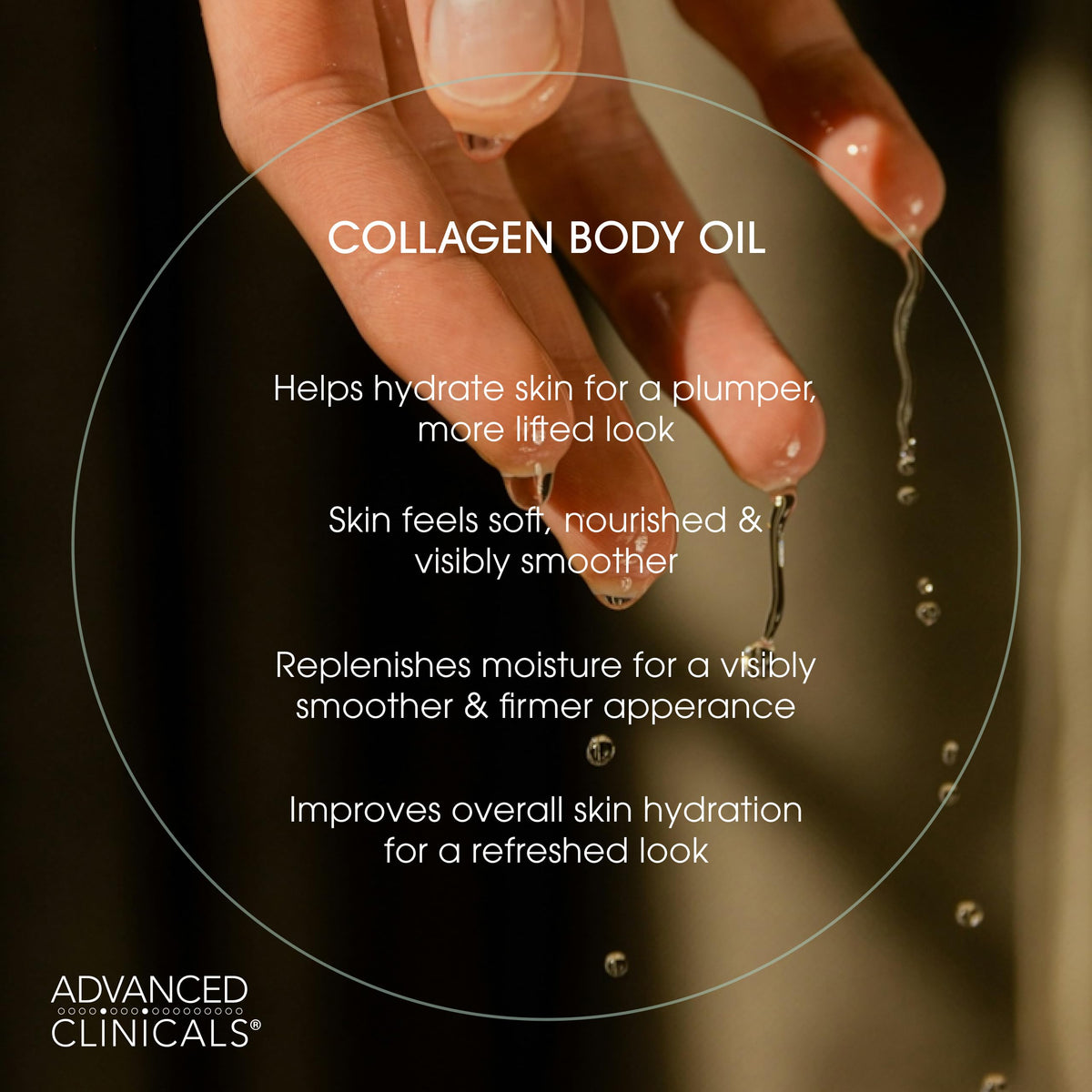 Advanced Clinicals bottle beside botanicals highlighting antioxidant ingredients