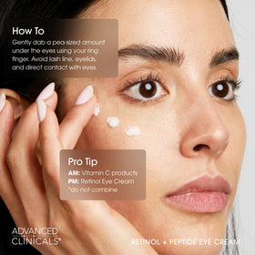 Advanced Clinicals ingredients shot highlighting peptides, caffeine, algae
