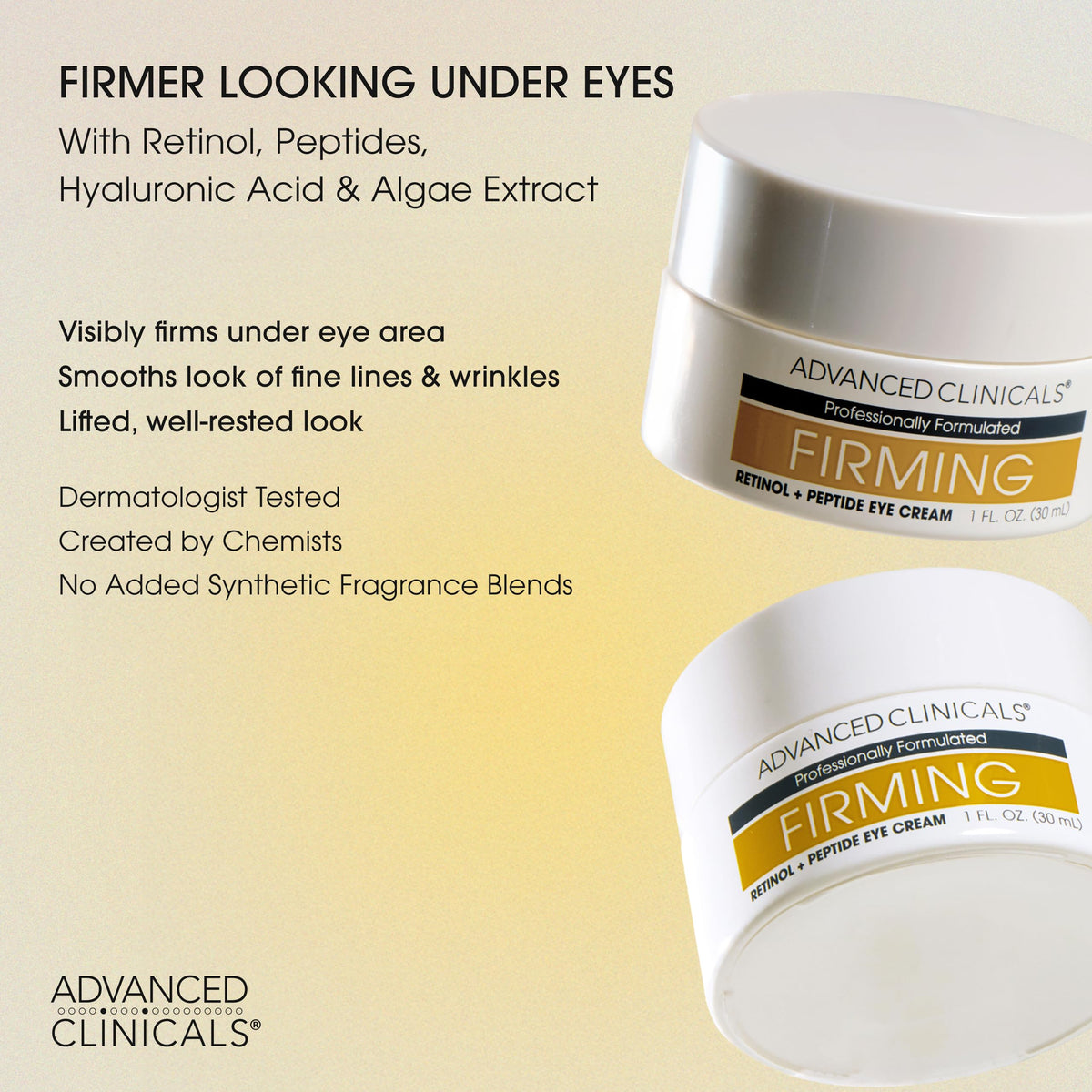 Advanced Clinicals jar open showing creamy texture for deep hydration