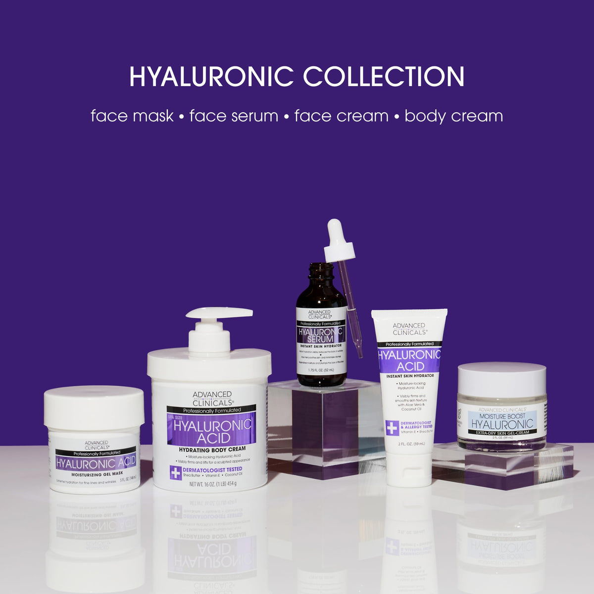 Advanced Clinicals in bathroom routine conveying daily skincare convenience