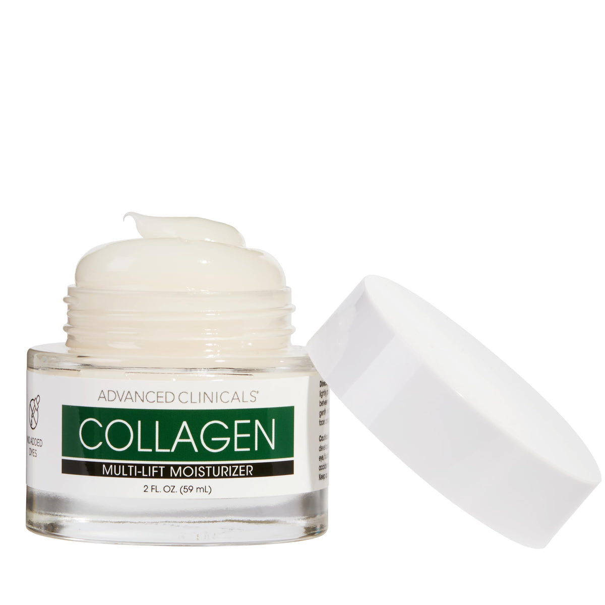 Advanced Clinicals jar on bathroom vanity lifestyle shot conveying daily routine ease