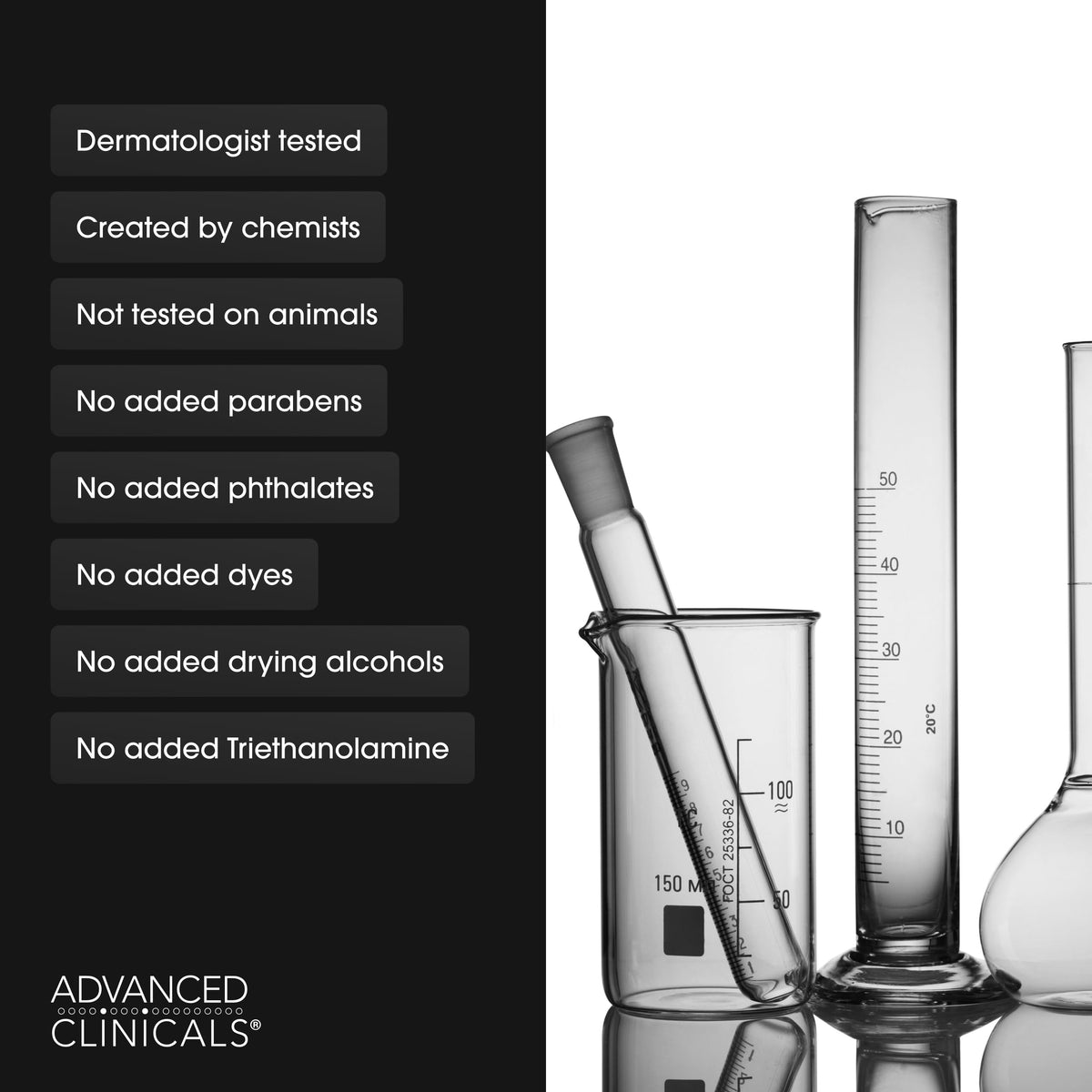 Advanced Clinicals moisturized leg showing improved skin texture and visible radiance benefit