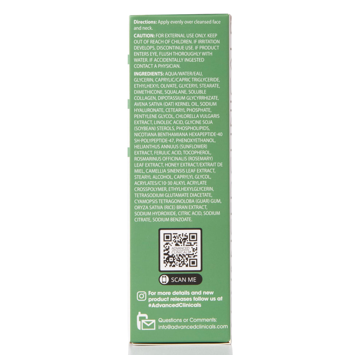 Advanced Clinicals bottle on bathroom shelf illustrating nightly use