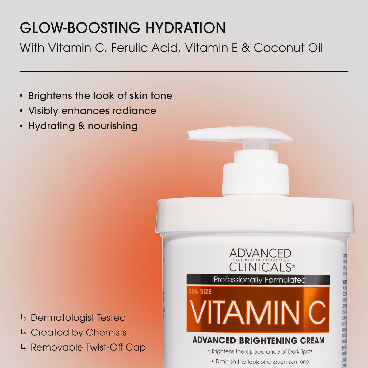 Advanced Clinicals close-up jar texture showing creamy hydration and smooth finish