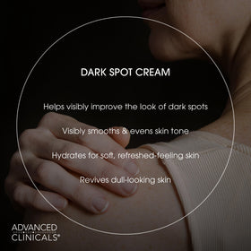 Advanced Clinicals dispensing cream demonstrating easy, non-greasy absorbency